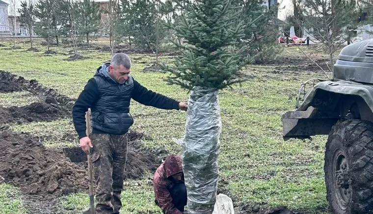 Михаил Васильев из станицы Темижбекской разбил парк у мемориального комплекса и планирует установить памятный знак бойцам СВО