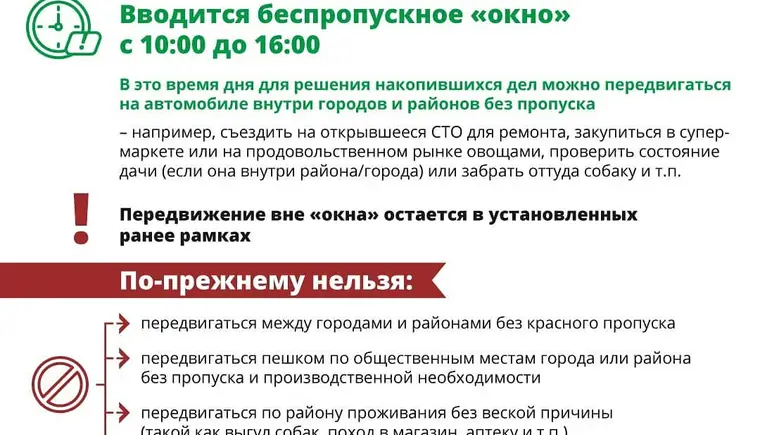 Разъяснение изменений в режиме карантина