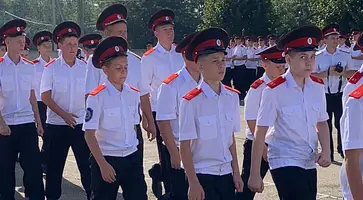 В Кропоткинском казачьем кадетском корпусе имени Г.Н.Трошева 1 сентября состоялось торжественное построение