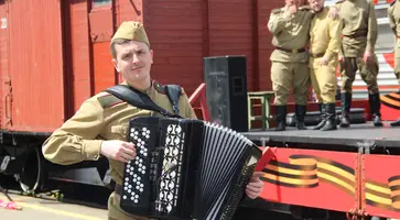 Ретро-поезд "Победа" прибыл в Кропоткин