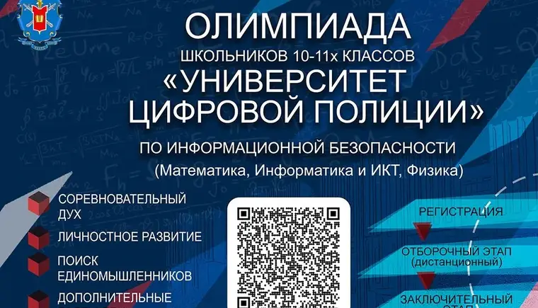 В Московском университете МВД России имени В.Я. Кикотя проводится Всероссийская олимпиада школьников «Университет цифровой полиции»