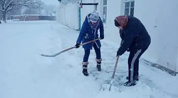 В Лосево снегоочистительная техника работает круглосуточно