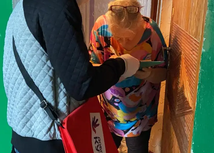 Волонтеры Кавказского района доставляют продукты и лекарства пожилым людям