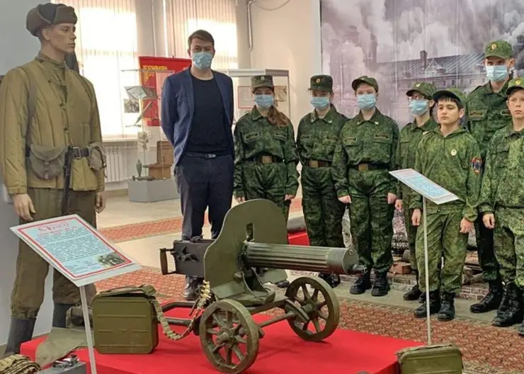 В музее Кропоткина представлен пулемет Максима