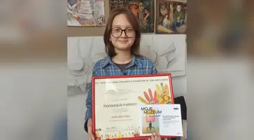 София Барвинко одержала победу в Международной выставке художественных произведений детей г.Лидице
