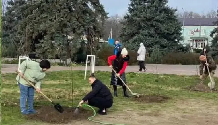 Крупнолистные липы в память об участниках Великой Отечественной войны посадили в пос. им. Максима Горького