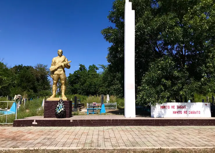 Молодежь поселка имени М.Горького вместе с сотрудниками местной библиотеки регулярно поддерживают чистоту у памятника погибшим солдатам в Великую Отечественную войну