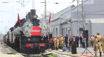 В Кропоткин прибыл ретро-поезд «Победа»