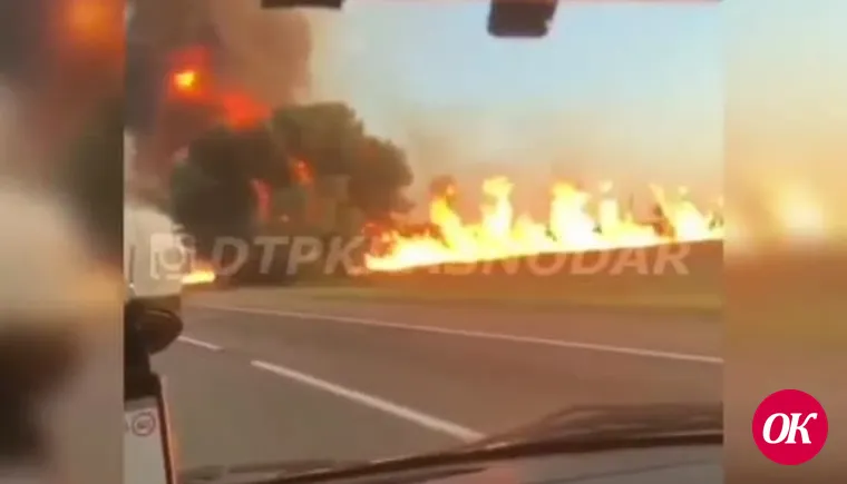 На взорвавшейся газовой заправке в станице Васюринской пострадали три человека, сгорели автомобили