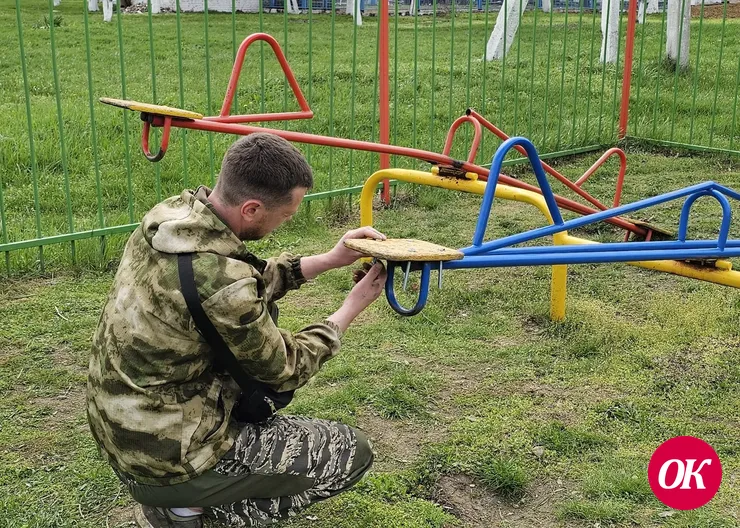В станице Темижбекской восстановили детскую площадку