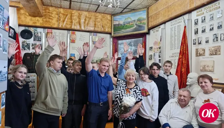 Школьники станицы Дмитриевской встретились с родственниками ветерана Великой Отечественной войны