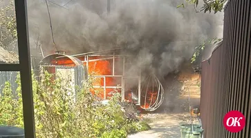 В Кропоткине пожарные ликвидировали возгорание хозпостройки по ул.Речной