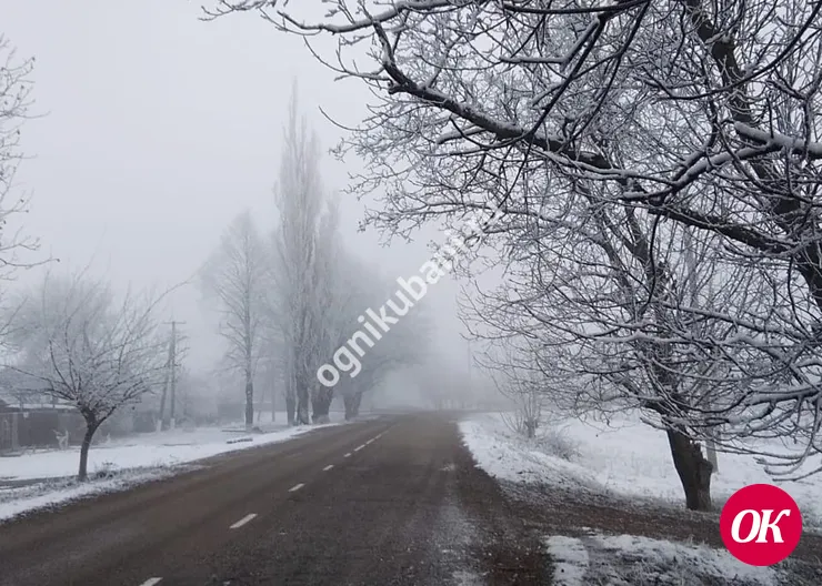 Сегодня на Кубани без осадков и местами туман