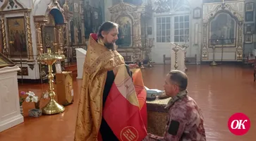 В Покровском соборе освятили знамена-хоругви