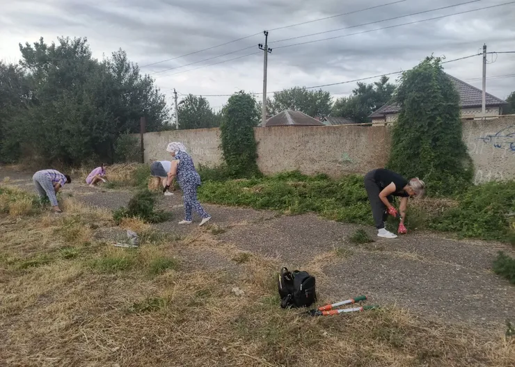 В Привольном навели порядок на стадионе