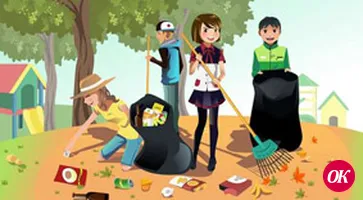 НЕ СОРИТЬ: УБИРАЮТ ДЕТИ