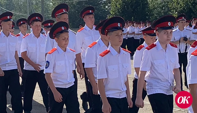 В Кропоткинском казачьем кадетском корпусе имени Г.Н.Трошева 1 сентября состоялось торжественное построение