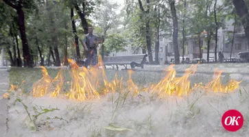 Тополиный пух горит как порох