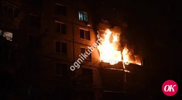 На пожаре в многоквартирном доме города Кропоткина дети не пострадали