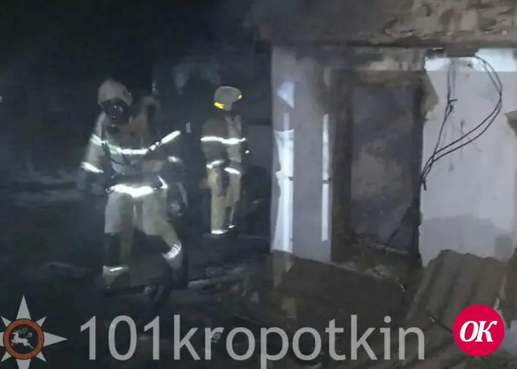 В станице Кавказской в пожаре погиб мужчина