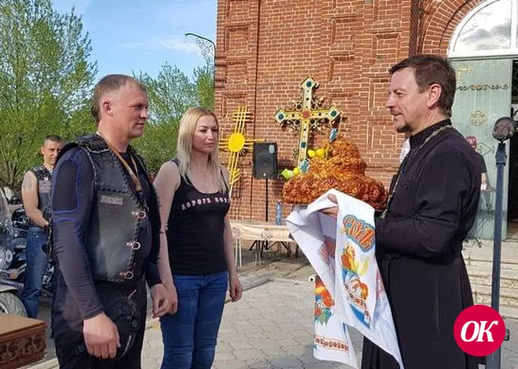 В станице Казанской прошёл первый на Кубани православный мотопробег