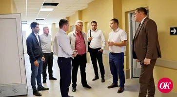 Ход возведения детской поликлиники в станице Кавказской оценил вице-губернатор Краснодарского края Александр Нестеренко