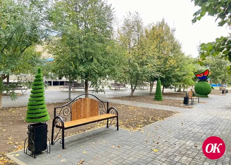 В станице Кавказской завершено благоустройство зоны отдыха возле Дома культуры