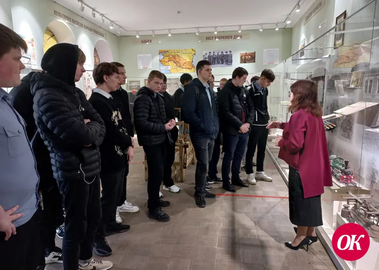 В городском краеведческом музее с историей малой родины познакомились студенты Кропоткинского техникума технологий и железнодорожного транспорта