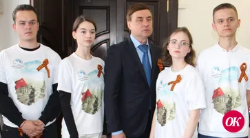 Глава Кавказского района Виталий Очкаласов принял участие в акции «Георгиевская лента»