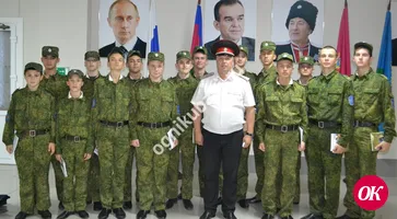 Кропоткинские кадеты рассказали атаману из Майкопа о своей жизни