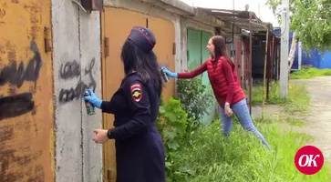 В Кавказском районе полицейские и активисты уничтожили надписи с рекламой запрещенных сайтов