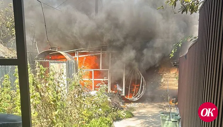 В Кропоткине пожарные ликвидировали возгорание хозпостройки по ул.Речной