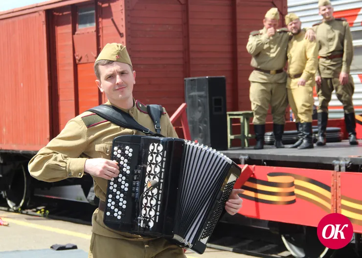 Ретро-поезд "Победа" прибыл в Кропоткин