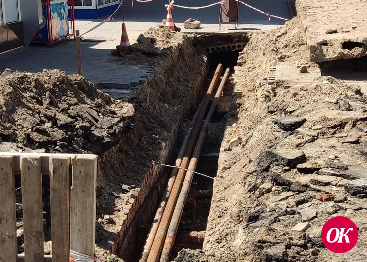 В Кропоткине на улице Красной меняют систему теплоснабжения