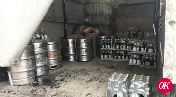 В грузовом автомобиле правоохранители обнаружили и изъяли около 1500 л пива, перевозимого без разрешительных документов