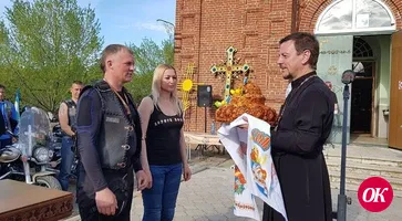 В станице Казанской прошёл первый на Кубани православный мотопробег
