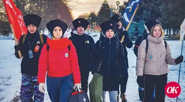 Школьники Кавказского района отправились в патриотический поход