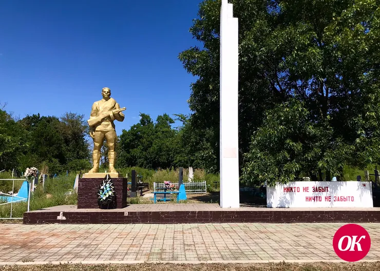 Молодежь поселка имени М.Горького вместе с сотрудниками местной библиотеки регулярно поддерживают чистоту у памятника погибшим солдатам в Великую Отечественную войну