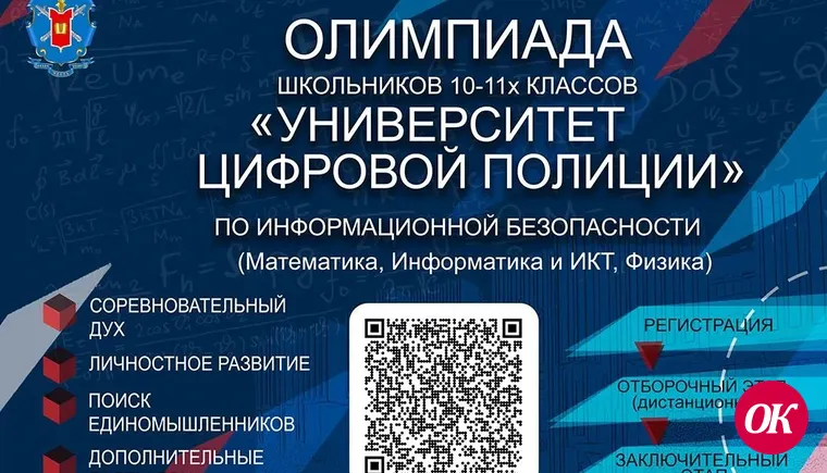 В Московском университете МВД России имени В.Я. Кикотя проводится Всероссийская олимпиада школьников «Университет цифровой полиции»