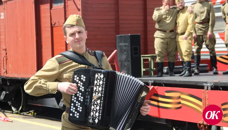 Ретро-поезд "Победа" прибыл в Кропоткин