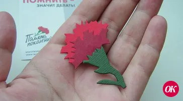 Акция «Красная гвоздика» проходит в онлайн режиме и в крупных гипермаркетах края