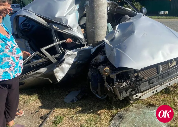 В станице Казанской в аварии погибла женщина водитель, четыре ребенка пострадали