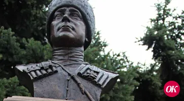 В станице Кавказкой открыли бюст казаку Федору Елисееву