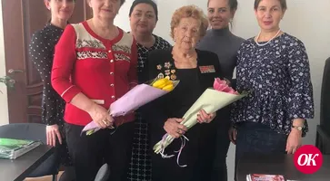 Коллектив управления Пенсионного фонда в Кавказском районе встретился с участницей Великой Отечественной войны Лидией Ивановной Резниченко