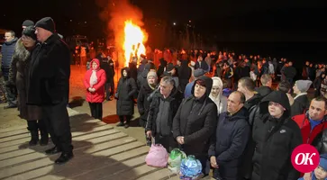 Крещенские омовения на берегу реки Кубани г.Кропоткина. Январь 2023 г.