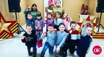 Воспитанники детского сада Кропоткина изготовили георгиевские ленты