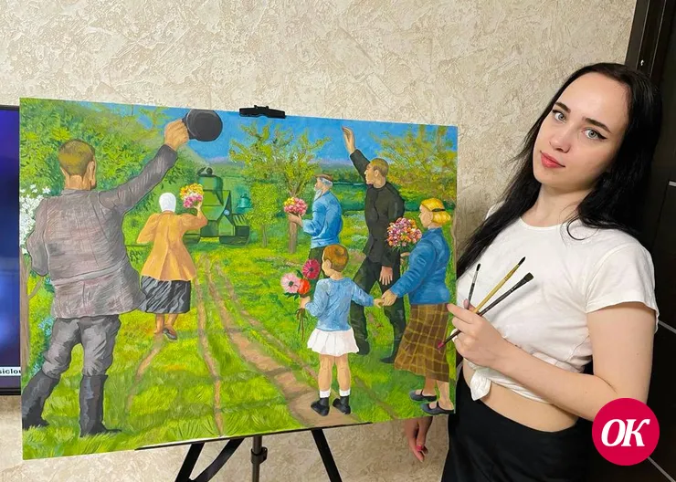 Юная художница из Кропоткина пишет картины в поддержку бойцов СВО