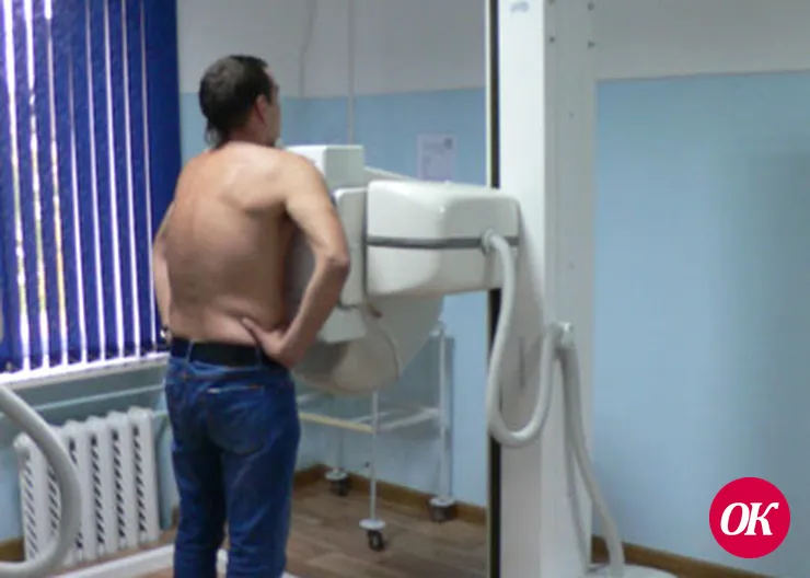Крупным кадром флюорограммы