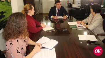 В администрации района состоялась пресс-конференция главы муниципалитета Виталия Очкаласова с журналистами газеты «Огни Кубани» и телерадиокомпании «Кропоткин»