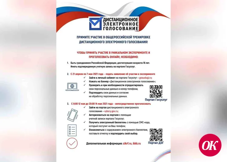 ТИК «Кавказская» приглашает принять участие в тренировке дистанционного голосования ?